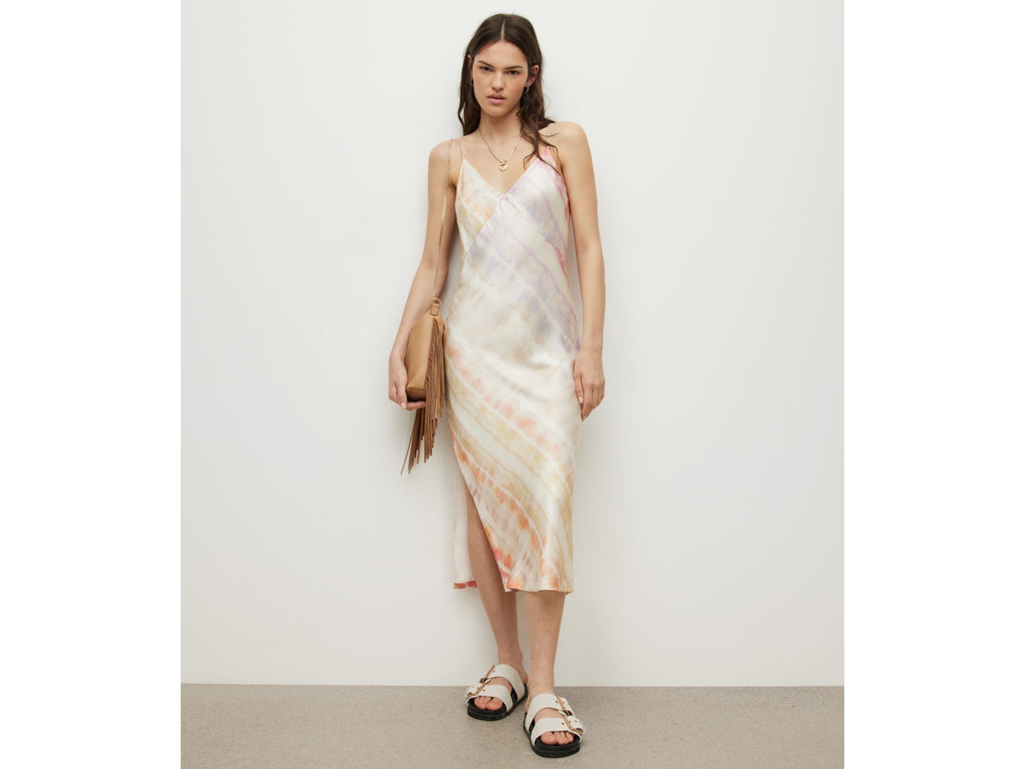 Fashion union low back 2025 midi dress in spot